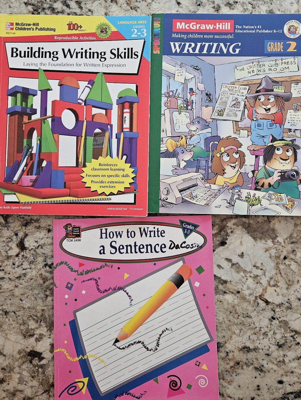 Writing Workbooks Grades 1,2,3 Grammar Sentences Teaching Homeschool Classroom